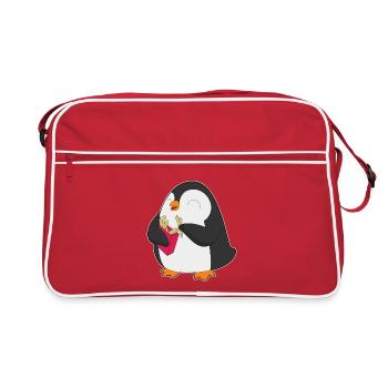 Frites Penguin - Sac Retro - rouge/blanc - Devant