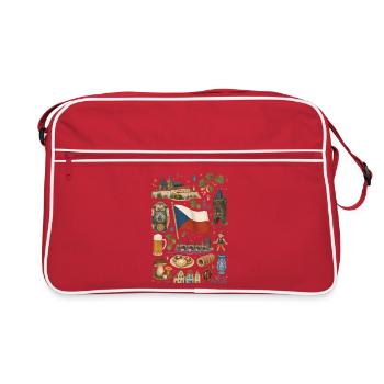 Czech Republic | Prague, Beer & Bohemia - Retro Bag - red/white - Front
