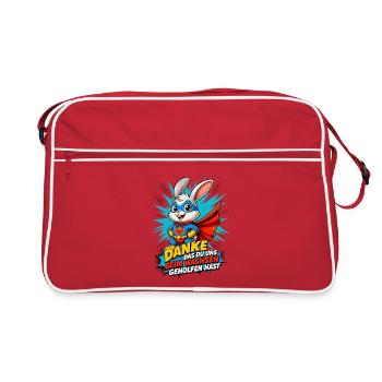 Danke Das Du Uns Beim Wachsen Geholfen Hast! - Retro Tasche - Rot/Weiß - Vorne