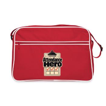 Homeroom Teacher Gift Attendance Hero First Day of - Retro Bag - red/white - Front
