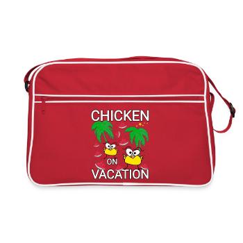 Fête des poules - Sac Retro - rouge/blanc - Devant