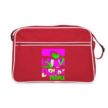 waiter bartender bartender bartender barchef - Retro Bag - red/white - Front