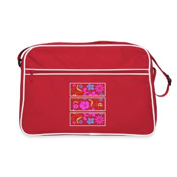 Pastell Gothic - Retro Tasche - Rot/Weiß - Vorne
