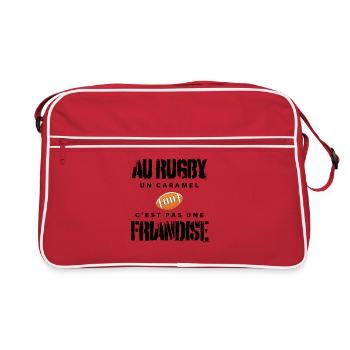 Au Rugby Un Caramel C'est Pas Une Friandise. rugby - Sac Retro - rouge/blanc - Devant