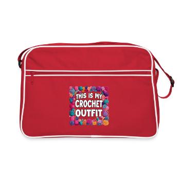 Crochet Outfit Statement - Retro Bag - red/white - Front