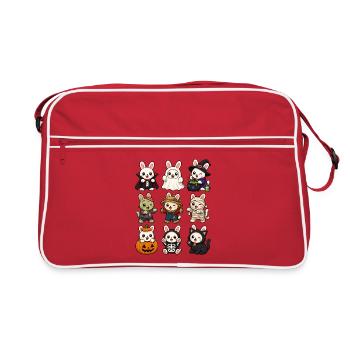 Lapins d’Halloween, mignons - Sac Retro - rouge/blanc - Devant