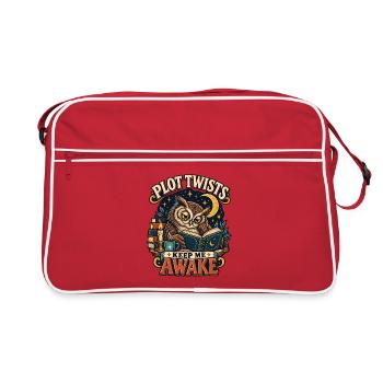 Rebondissements de situation Chemise Hibou Me Maintient Éveillé - Sac Retro - rouge/blanc - Devant
