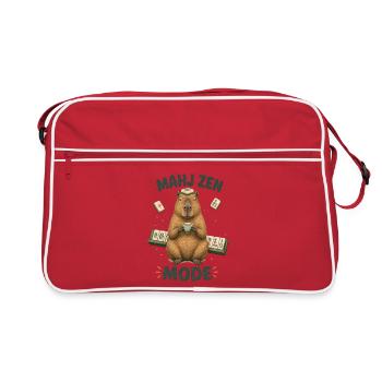 Mahjong Mahj Zen Mode Capybara - Retro Bag - red/white - Front