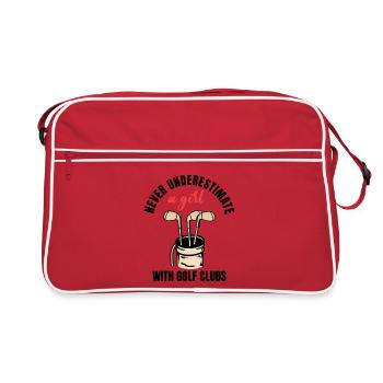 Golf Girl Power - Retro Bag - red/white - Front