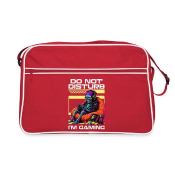 Skeleton Gamer Gaming Halloween - Retro Bag - red/white - Front