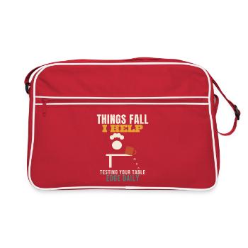 Cat Stuff, Autumn, Help, Funny Cats, Besi - Retro Bag - red/white - Front