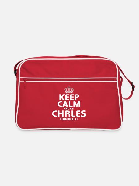 CHARLES: Regel das. - Retro Tasche - Rot/Weiß