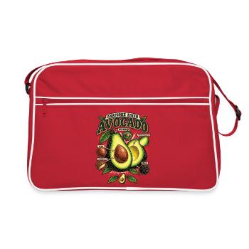 Avocado Anatomie Food Shirt - Retro Tasche - Rot/Weiß - Vorne