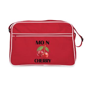 MOIN CHERRY – Norddeutsches Kirschdesign - Retro Tasche - Rot/Weiß - Vorne