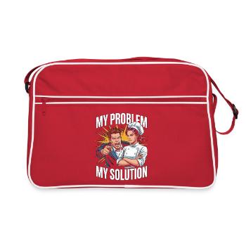 Sous Chef My Problem My Pictogram Mom Culinary Art - Retro Tasche - Rot/Weiß - Vorne