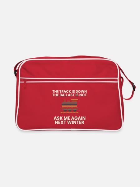 Lustiger Modellbau Spruch Geschenk Modellbauer - Retro Tasche - Rot/Weiß