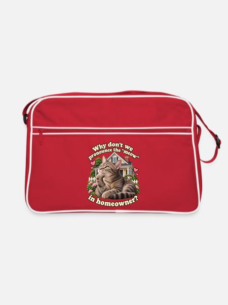 Hausbesitzer - Retro Tasche - Rot/Weiß