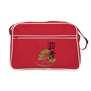 japan Drachen japanisch anime asiatisch - Retro Tasche - Rot/Weiß - Vorne