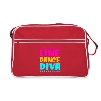 Linedance - Retro Tasche - Rot/Weiß - Vorne