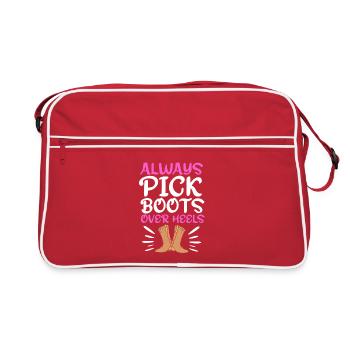 Linedance - Retro Tasche - Rot/Weiß - Vorne