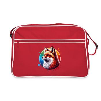 Rotfuchs Fuchs Fox - Retro Tasche - Rot/Weiß - Vorne