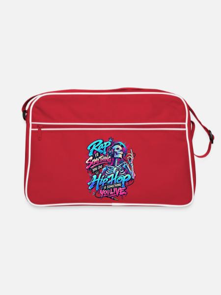 Hip Hop Is Something You Do - Retro Tasche - Rot/Weiß