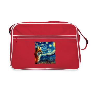 Rotfuchs Fuchs Starry Night - Retro Tasche - Rot/Weiß - Vorne