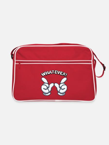 Wie auch immer! - Retro Tasche - Rot/Weiß