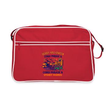Derry Halloween Corgi Parade And Spooky Hounds - Retro Tasche - Rot/Weiß - Vorne