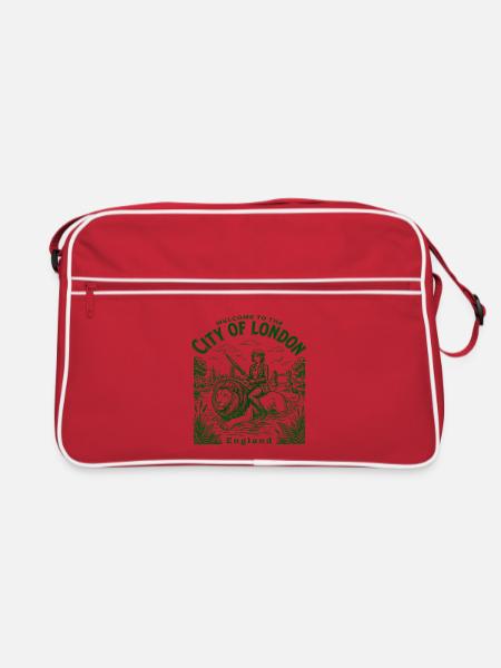 Welcome To City Of London England - Retro Tasche - Rot/Weiß