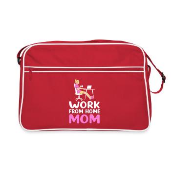 Remote Homeoffice - Retro Tasche - Rot/Weiß - Vorne