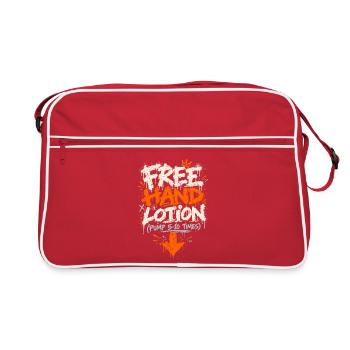 Freie Hand Graffiti Schrift - Retro Tasche - Rot/Weiß - Vorne