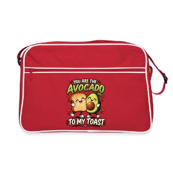 Valentinstag Paare You are the Avocado to my toast - Retro Tasche - Rot/Weiß - Vorne