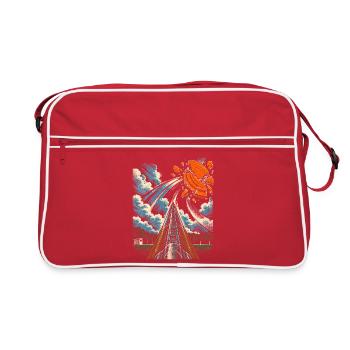Tontaubenschießen Wurfscheibenschießen - Retro Tasche - Rot/Weiß - Vorne