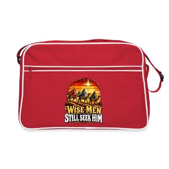 Weise Männer Suchen Ihn - Retro Tasche - Rot/Weiß - Vorne