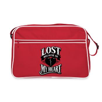 verloren wegen meines Herzens - Retro Tasche - Rot/Weiß - Vorne