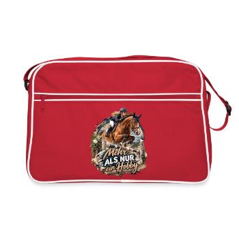 Mehr_als_nur_ein_Hobby - Retro Tasche - Rot/Weiß - Vorne