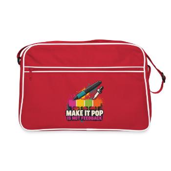 Make It Pop – Kein Feedback - Retro Tasche - Rot/Weiß - Vorne