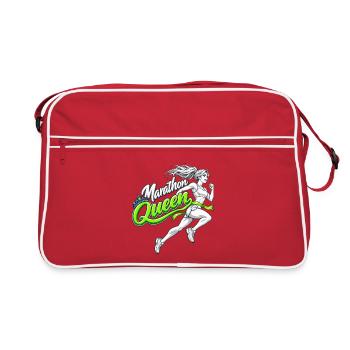 Marathon Queen – Manga-Läuferin - Retro Tasche - Rot/Weiß - Vorne
