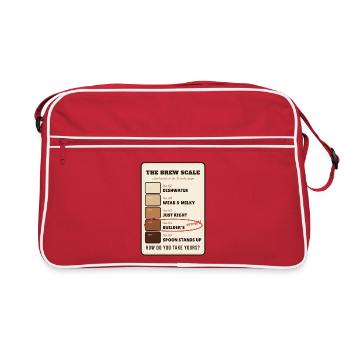 Die Brühwaage: Wie nehmen Sie Ihren Tee? - Retro Tasche - Rot/Weiß - Vorne