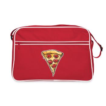 Pizza Retro - Retro Tasche - Rot/Weiß - Vorne