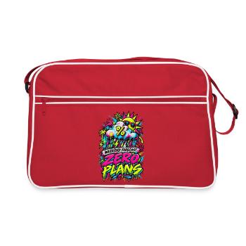 Zero Plans Weekend Graffiti - Retro Tasche - Rot/Weiß - Vorne