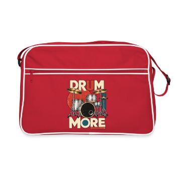 DRUM MORE - Drumset - Retro Tasche - Rot/Weiß - Vorne