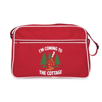 Ankunft in der Cottage Cozy Cabin - Retro Tasche - Rot/Weiß - Vorne