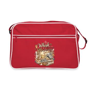 Whisk Me Away – Backen Humor Bäcker Geschenk - Retro Tasche - Rot/Weiß - Vorne