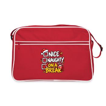 Nice Naughty On a Break - Retro Tasche - Rot/Weiß - Vorne