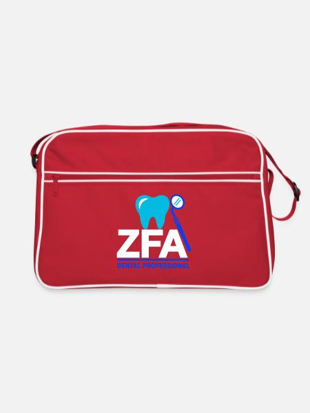 ZFA Dental Professional – Zahnmedizin Beruf - Retro Tasche - Rot/Weiß