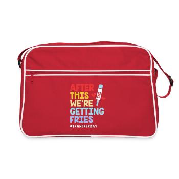 Embryo Transfer Tag Fötus - Retro Tasche - Rot/Weiß - Vorne