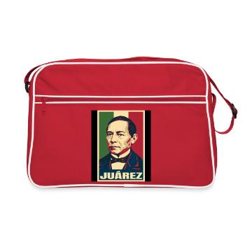 Benito Juárez Mexiko Pop Art - Retro Tasche - Rot/Weiß - Vorne