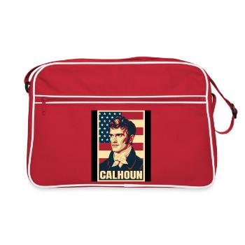 John C. Calhoun USA Pop Art - Retro Tasche - Rot/Weiß - Vorne